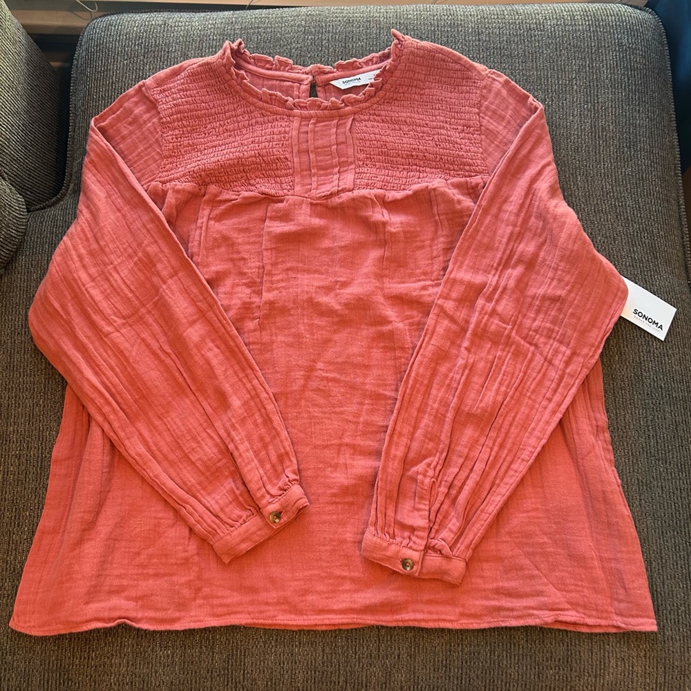 NWT Sonoma Long Sleeve Blouse